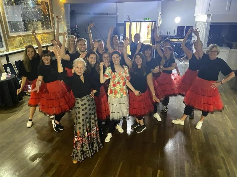 Flamenco hen party dance class in Oxford